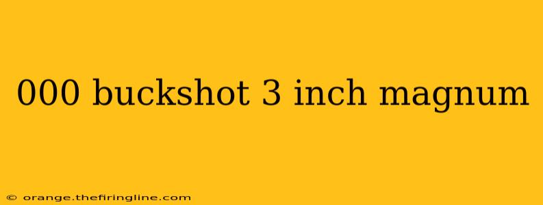 000 buckshot 3 inch magnum