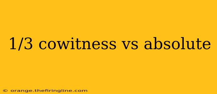 1/3 cowitness vs absolute