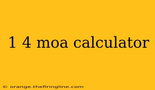 1 4 moa calculator