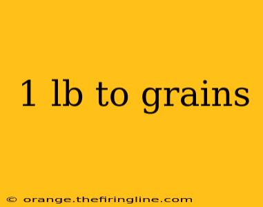 1 lb to grains