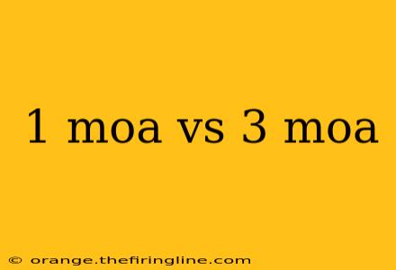 1 moa vs 3 moa