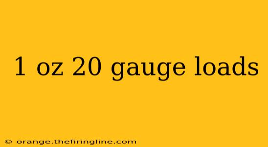 1 oz 20 gauge loads