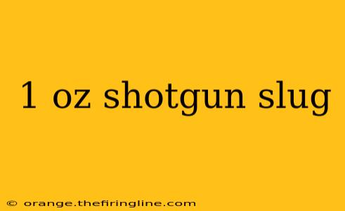 1 oz shotgun slug