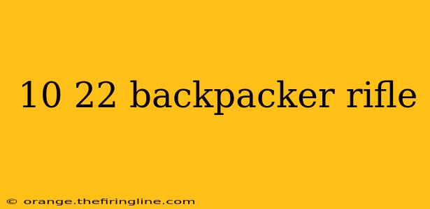 10 22 backpacker rifle