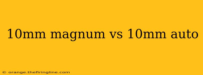 10mm magnum vs 10mm auto