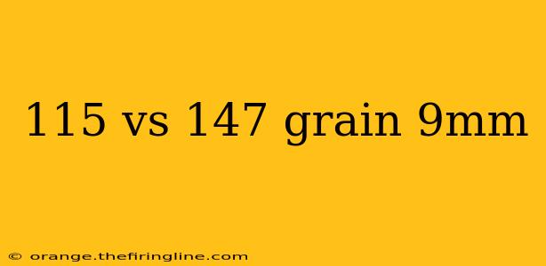 115 vs 147 grain 9mm