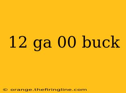 12 ga 00 buck