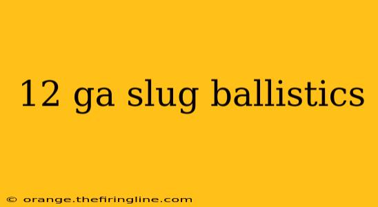 12 ga slug ballistics