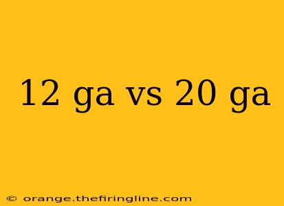 12 ga vs 20 ga