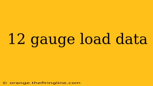 12 gauge load data