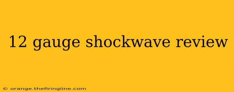 12 gauge shockwave review