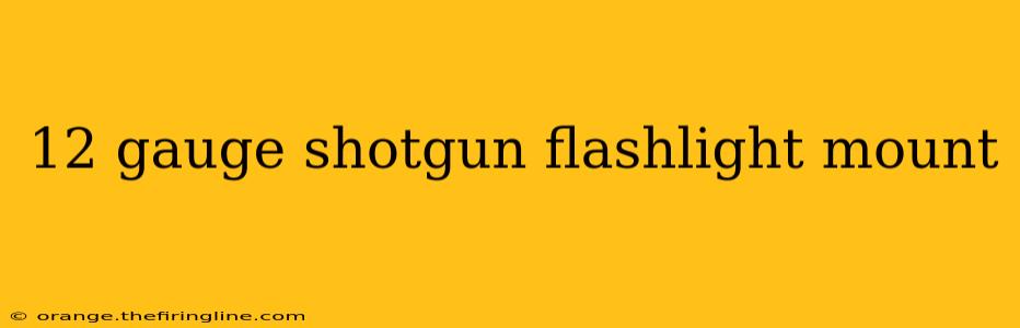 12 gauge shotgun flashlight mount