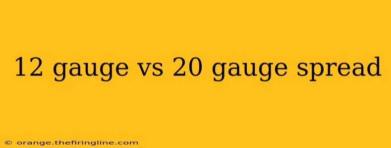 12 gauge vs 20 gauge spread