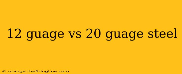 12 guage vs 20 guage steel