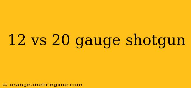 12 vs 20 gauge shotgun