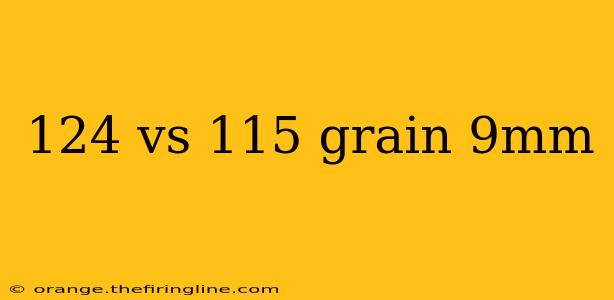 124 vs 115 grain 9mm