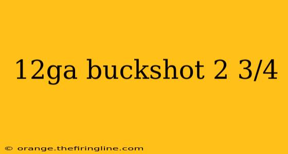 12ga buckshot 2 3/4