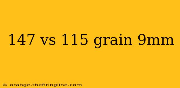 147 vs 115 grain 9mm