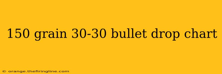 150 grain 30-30 bullet drop chart