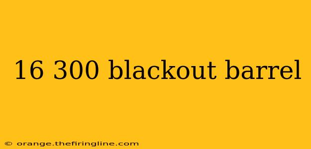 16 300 blackout barrel