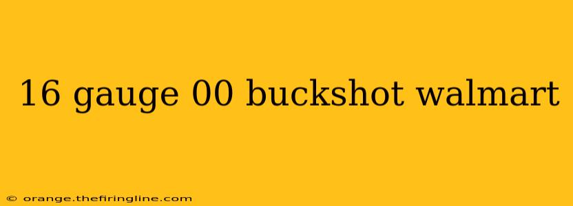 16 gauge 00 buckshot walmart