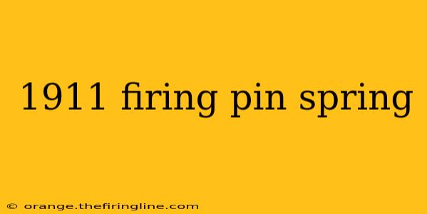 1911 firing pin spring