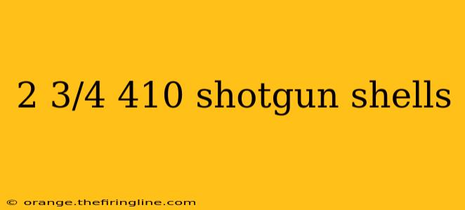 2 3/4 410 shotgun shells