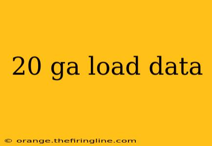 20 ga load data