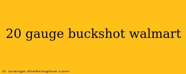 20 gauge buckshot walmart