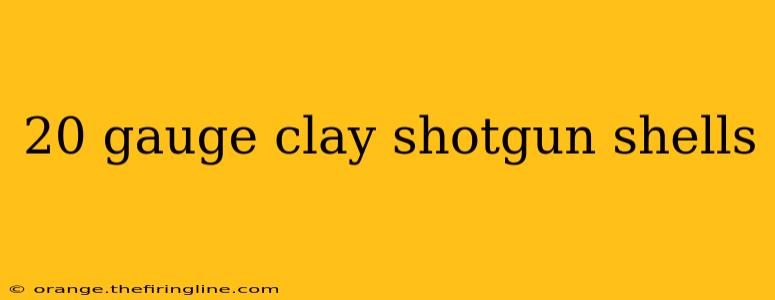 20 gauge clay shotgun shells