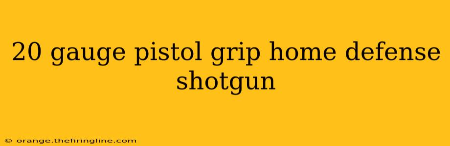 20 gauge pistol grip home defense shotgun