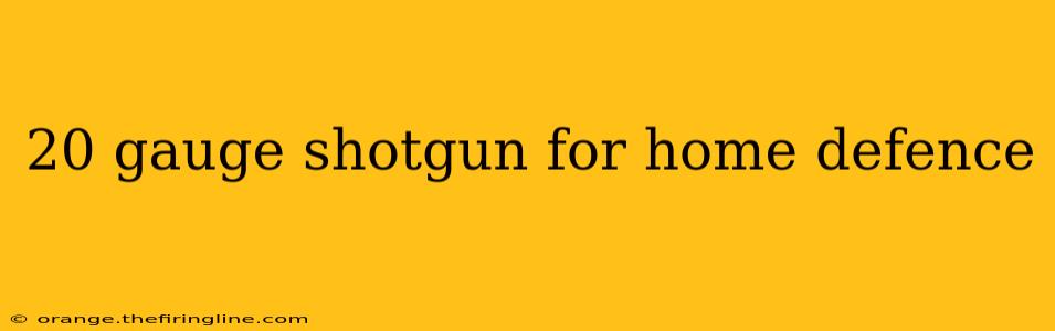 20 gauge shotgun for home defence