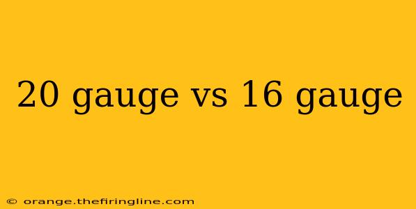 20 gauge vs 16 gauge