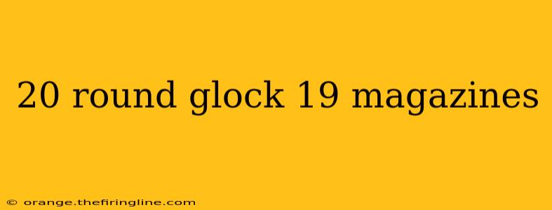 20 round glock 19 magazines