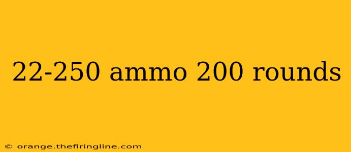 22-250 ammo 200 rounds