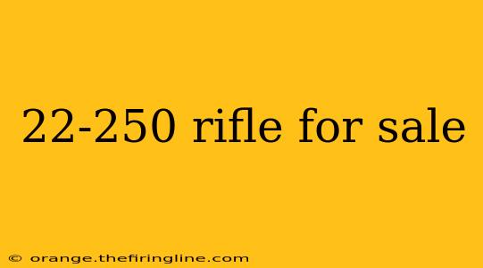 22-250 rifle for sale