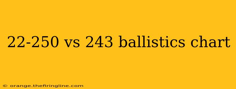 22-250 vs 243 ballistics chart