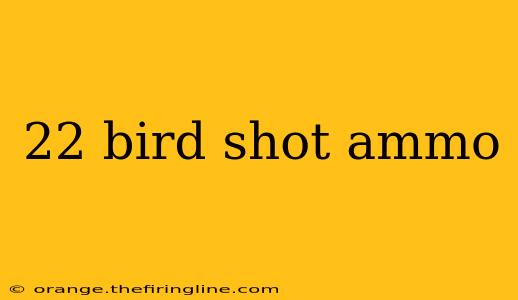 22 bird shot ammo