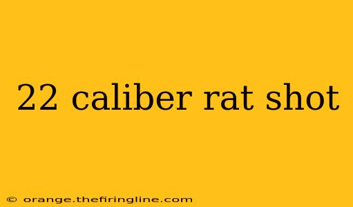 22 caliber rat shot