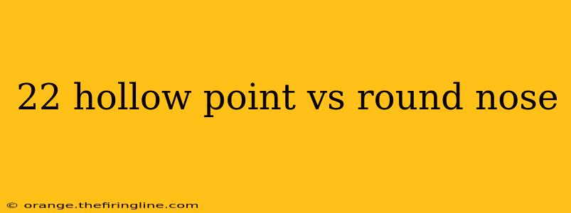 22 hollow point vs round nose