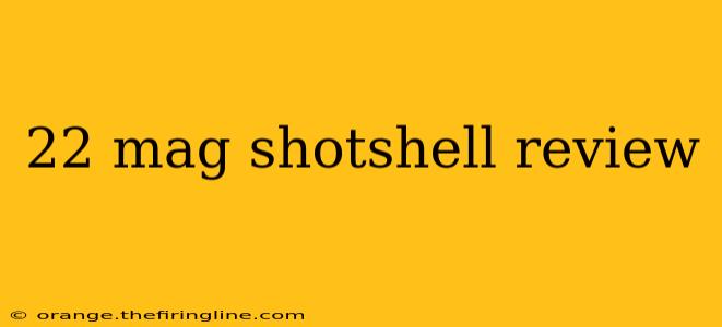 22 mag shotshell review