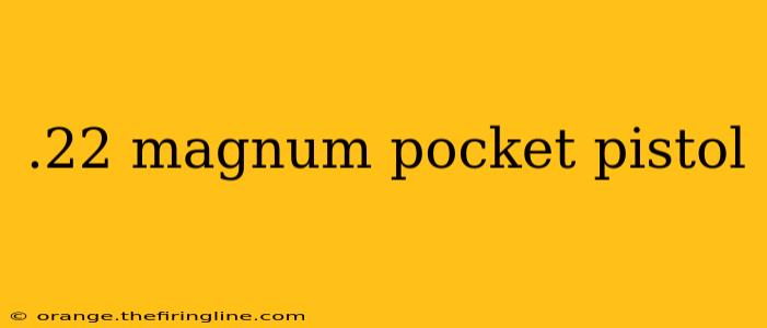 .22 magnum pocket pistol