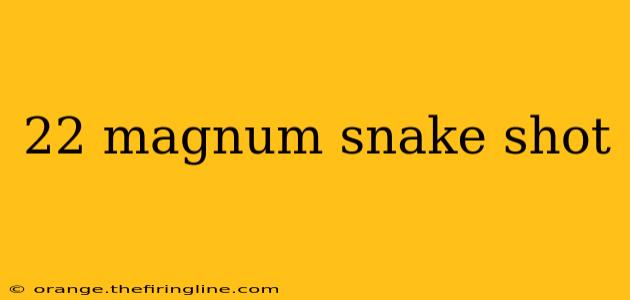 22 magnum snake shot