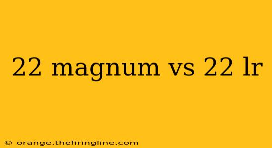 22 magnum vs 22 lr