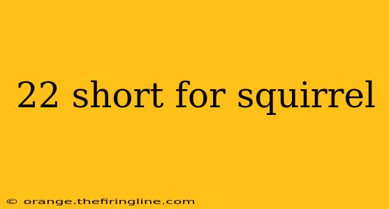 22 short for squirrel