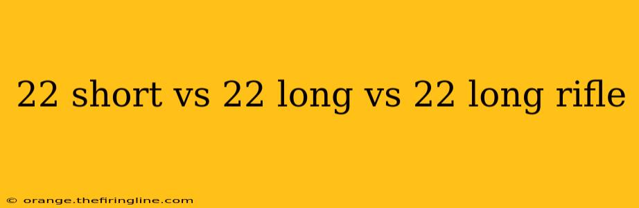 22 short vs 22 long vs 22 long rifle