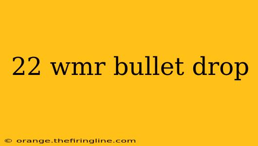 22 wmr bullet drop