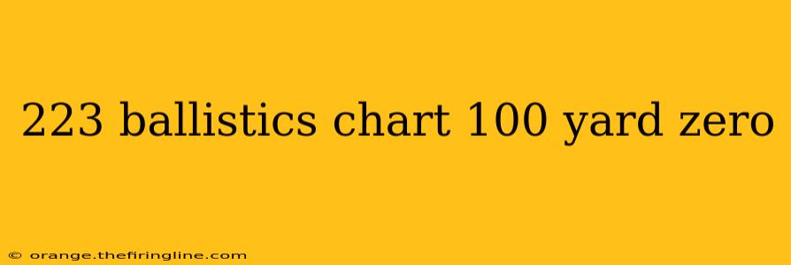 223 ballistics chart 100 yard zero