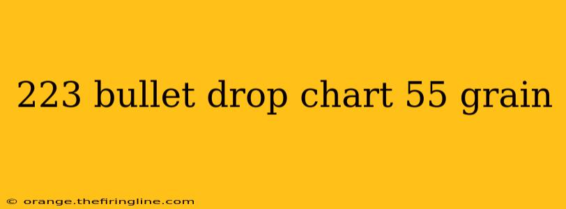 223 bullet drop chart 55 grain