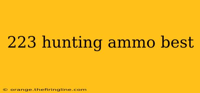 223 hunting ammo best